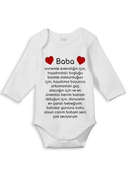 Canım Babam Seni Çok Seviyorum Baskılı Zıbın