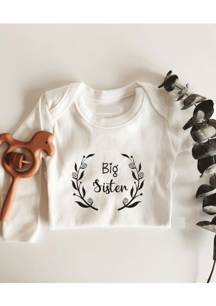 Big Sister Uzun Kol Çıtçıtlı Organik Bebek Body
