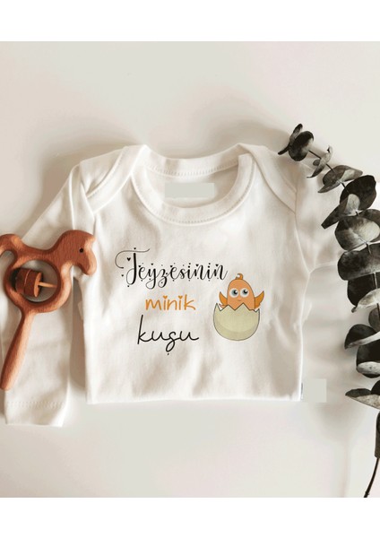 Teyzesinin Minik Kuşu Uzun Kol Çıtçıtlı Organik Bebek Body