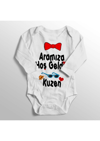 Aramıza Hoş Geldin Kuzen Baskılı Bebek Zıbını