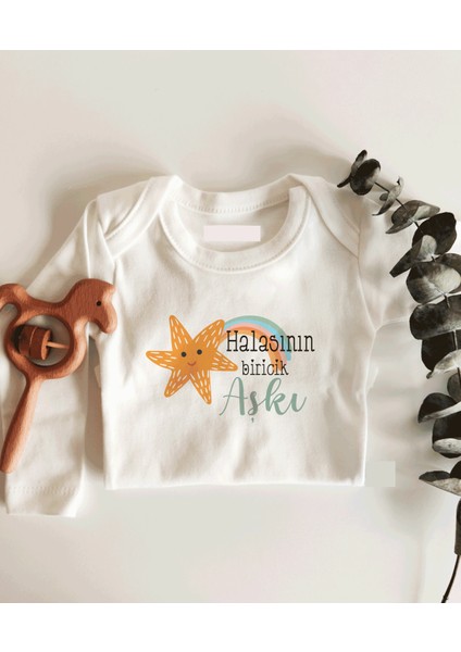 Halasının Biricik Aşkı Uzun Kol Çıtçıtlı Organik Bebek Body