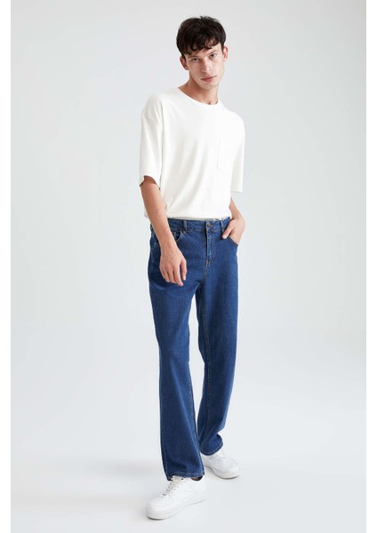 Diago Comfort Fit Yüksek Bel Boru Paça Jean Pantolon V4806AZ21AU fırsatları