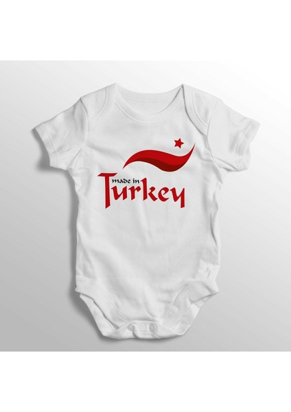 Made In Turkey Yazılı Baskılı Bebek Zıbını