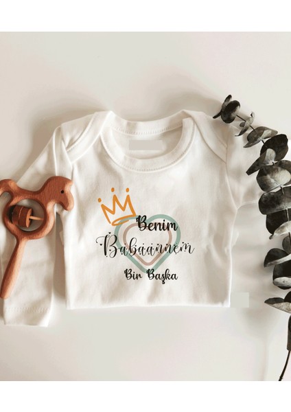 Benim Babaannem Bir Başka Uzun Kol Çıtçıtlı Organik Bebek Body