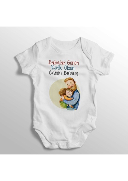 Babalar Günün Kutlu Olsun Canım Babam Baskılı Bebek Zıbını