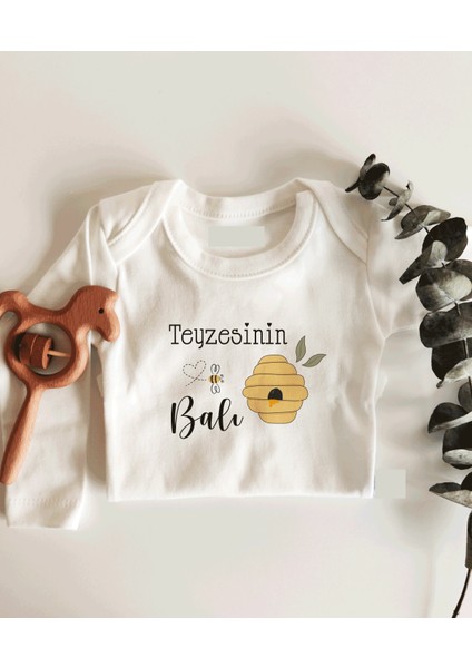 Teyzesinin Balı Uzun Kol Çıtçıtlı Organik Bebek Body