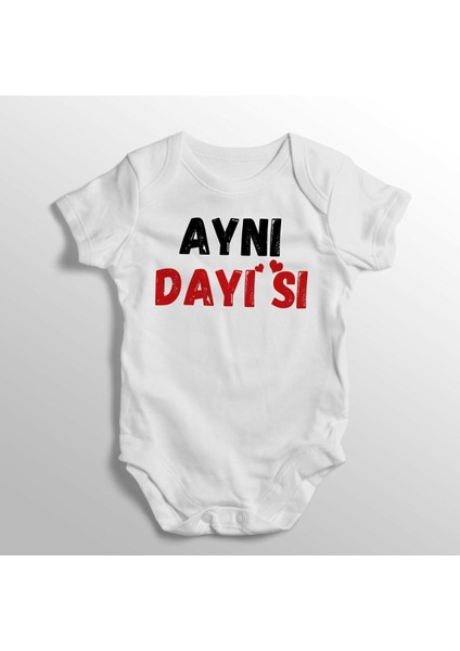 Aynı Dayısı Yazılı Baskılı Bebek Zıbını