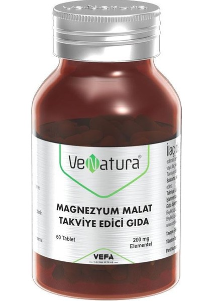 Magnezyum Malat Takviye Edici Gıda 60 Tablet
