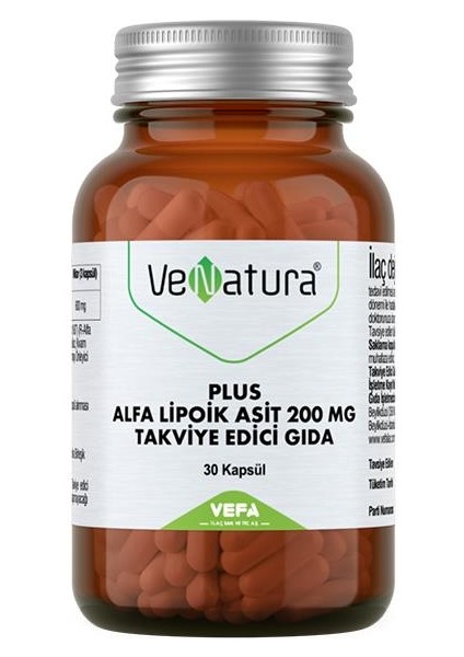 Plus Alfa Lipoik Asit 200 Mg Takviye Edici Gıda 30 Kapsül
