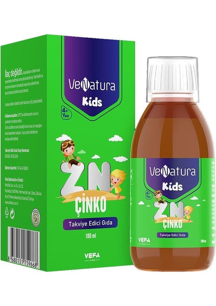 Kids Çinko Takviye Edici Gıda 100 Ml