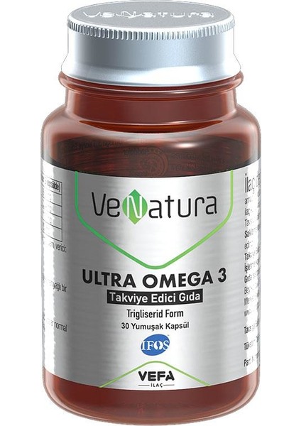 Ultra Omega 3 Takviye Edici Gıda 30 Kapsül