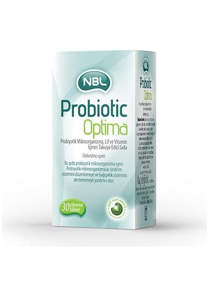 Nbl Probiotic Optima Takviye Edici Gıda 30 Tablet