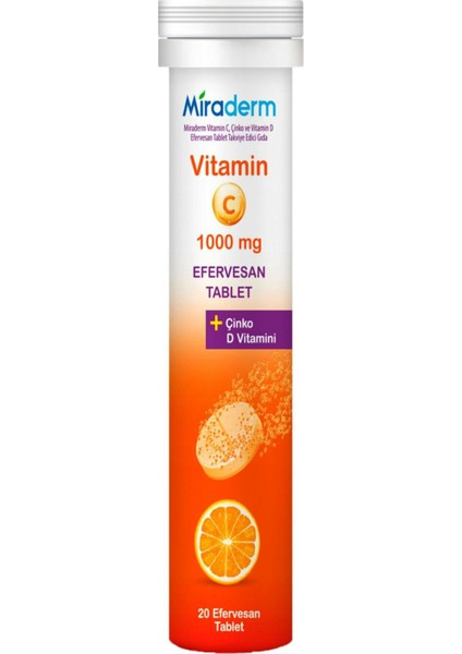 C Vitamini 3 Lü Etki 1000 Mg 20 Tablet Efervesan