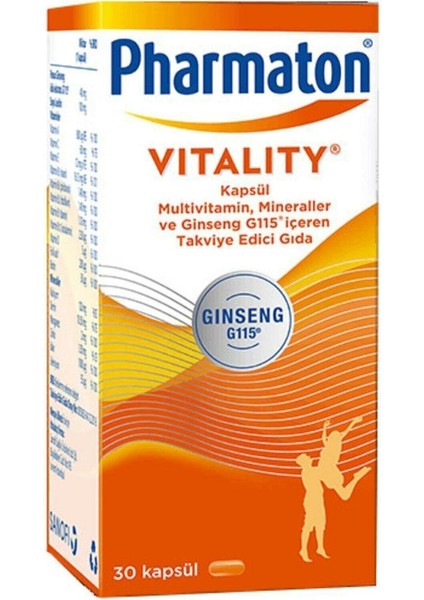 Vitality Multivitamin 30 Kapsül - Takviye Edici Gıda