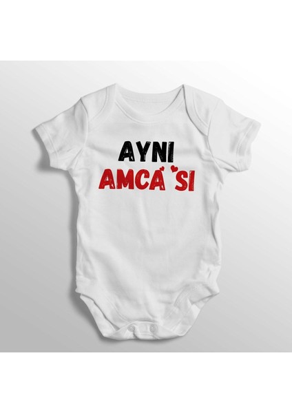 Aynı Amcası Yazılı Baskılı Bebek Zıbını