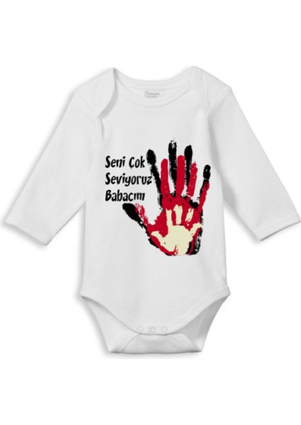 Seni Çok Seviyorum Babacım Baskılı Zıbın