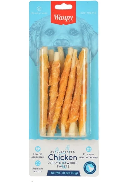 Köpek Ödül Maması Chicken Jerky Rawhıde Twists 10 Lu 85 gr