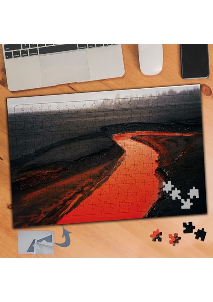 Kırmızı Dere Manzarası 240 Parça Puzzle Yapboz TABLO-956