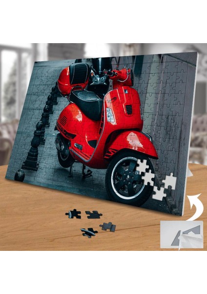 Göz Kamaştırıcı Kırmızı Motorsiklet 240 Parça Puzzle YAPBOZ-75107