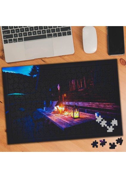 Karanlıkta Fener ve Ahşap Ev 240 Parça Puzzle YAPBOZ-75096