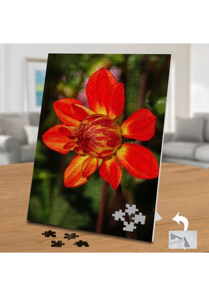 Kırmızı Açan Çiçek 240 Parça Puzzle YAPBOZ-482337