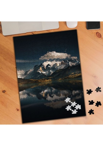 Akşam Bulutu-Yansıma-Dağ 240 Parça Puzzle YAPBOZ-2503