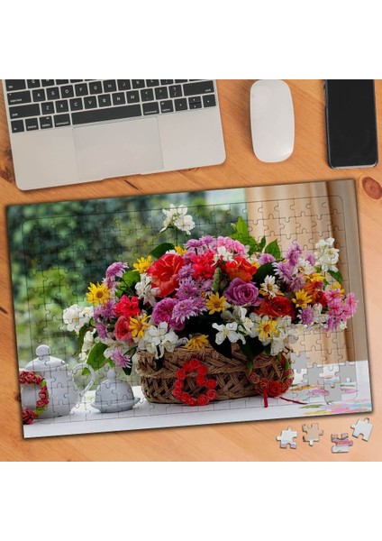 Renkli Hoş Görünümlü Çiçekler 240 Parça Puzzle YAPBOZ-74793