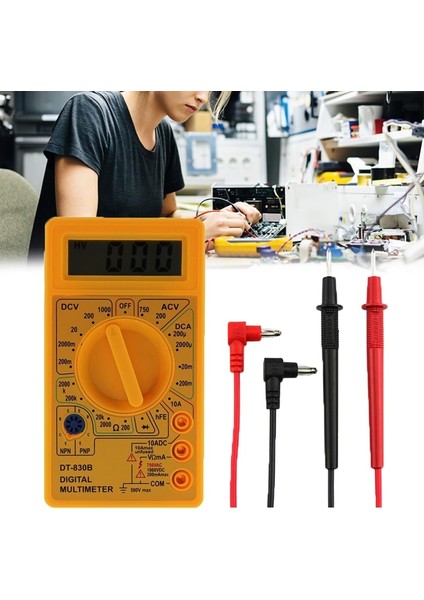 DT830B Ac / Dc LCD Dijital Multimetre Voltmetre Ampermetre Ohm Test Cihazı Yüksek Güvenlik El (Yurt Dışından) fiyatları