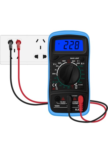 Sarı Sıcak XL830L Dijital Multimetre 1999 Sayar El Ohmmeter LCD Aydınlatmalı Taşınabilir Ac / Dc (Yurt Dışından)