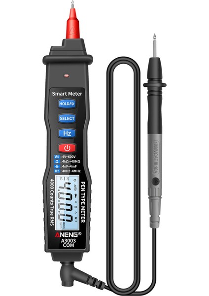 Gösterildiği Gibi A3003 Dijital Multimetre Kalem 4000 Iletişim Yapmaz Acv / Dcv Elektrikli El Test Cihazı (Yurt Dışından)