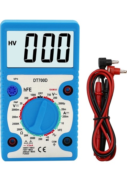 DT700D Büyük Ekran Dijital Multimetre Buzzer Aşırı Yük Koruması Mini Kare Dalga Çıkışı (Yurt Dışından)