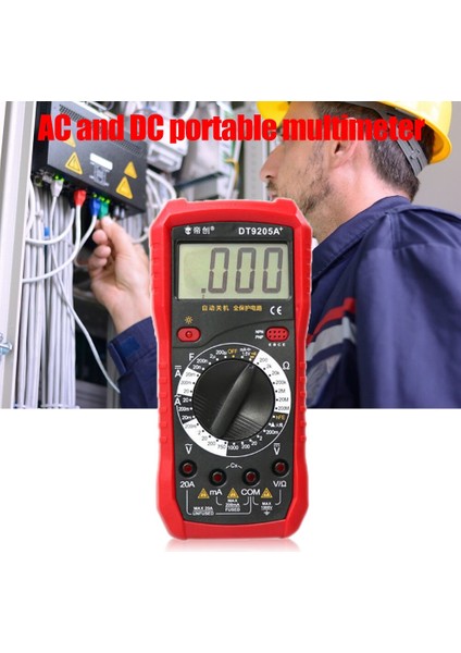 9205A Multimetre Akıllı Multimetre Dijital Elektrikçi Dijital Ekran Ac ve Dc Taşınabilir (Yurt Dışından)