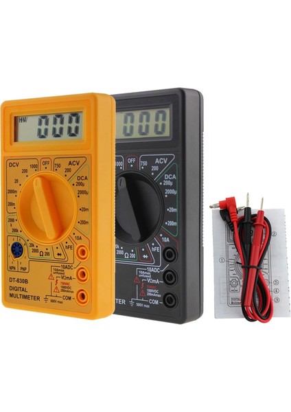 Siyah LCD Dijital Multimetre DT-830B Elektrikli Voltmetre ermetre Ohm Test Cihazı Ac / Dc 750/1000 V (Yurt Dışından) fiyatları
