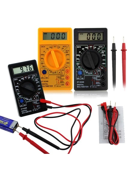 Siyah LCD Dijital Multimetre DT-830B Elektrikli Voltmetre ermetre Ohm Test Cihazı Ac / Dc 750/1000 V (Yurt Dışından) fırsatları