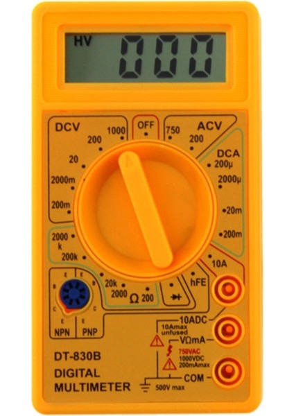 Siyah LCD Dijital Multimetre DT-830B Elektrikli Voltmetre ermetre Ohm Test Cihazı Ac / Dc 750/1000 V (Yurt Dışından) indirimleri