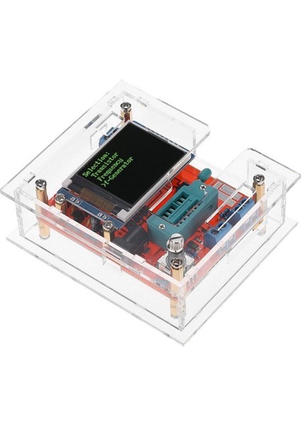 Akrilik Kabuk MEGA328 Transistör Test Cihazı Esr Metre Diyot Trıode Kapasitans Test Aracı Pwm (Yurt Dışından)