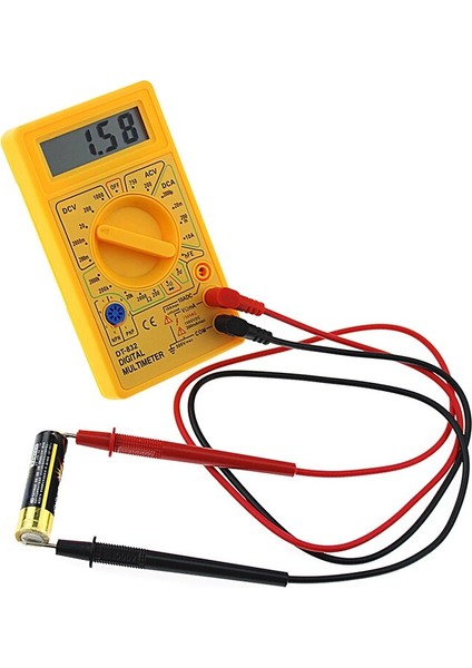 1 Takım Profesyonel DT832 Dijital Multimetre LCD Dc Ac Voltmetre Ampermetre Ohm Test Cihazı (Yurt Dışından)