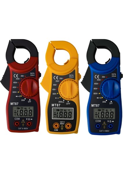 Mavi Taşınabilir MT87 Dijital Kelepçe Ampermetre Multimetre Ölçüm Ac / Dc Gerilim Test Cihazı (Yurt Dışından)