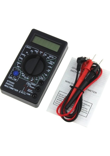 Siyah DT830D Metre Mini Dijital Multimetre Voltmetre Gerilim Ampere Ohm Test Cihazı Dc Ac Ampermetre (Yurt Dışından)