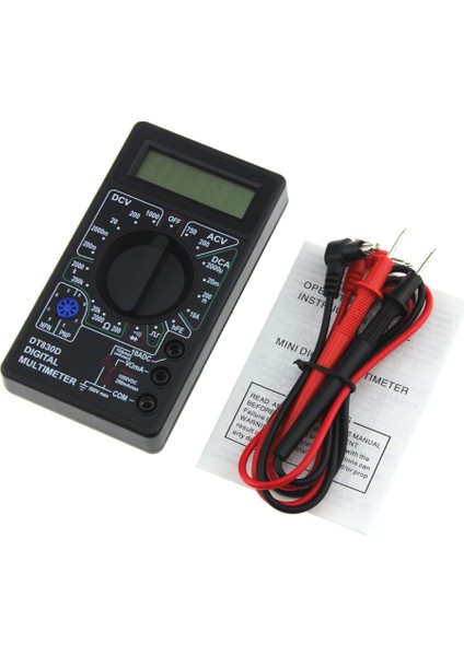 Siyah DT830D Metre Mini Dijital Multimetre Voltmetre Gerilim Ampere Ohm Test Cihazı Dc Ac Ampermetre (Yurt Dışından)