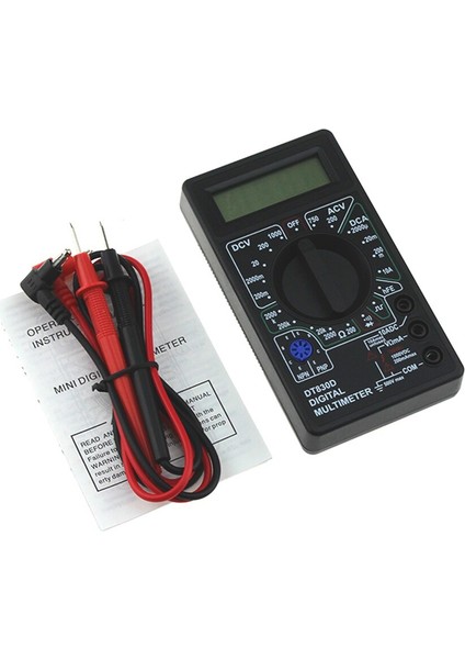 Siyah DT830D Metre Mini Dijital Multimetre Voltmetre Gerilim Ampere Ohm Test Cihazı Dc Ac Ampermetre (Yurt Dışından)
