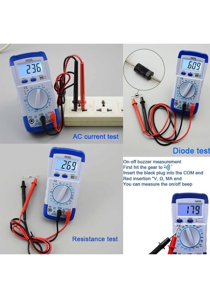 Stil 4 A830L LCD Dijital Multimetre Ac Dc Gerilim Diod Freguency Multitester Akım (Yurt Dışından)