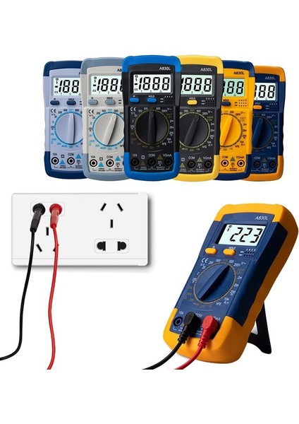 Siyah DT830B LCD Dijital Multimetre Ac Dc Gerilim Diod Freguency Multitester Akım Test Cihazı (Yurt Dışından)
