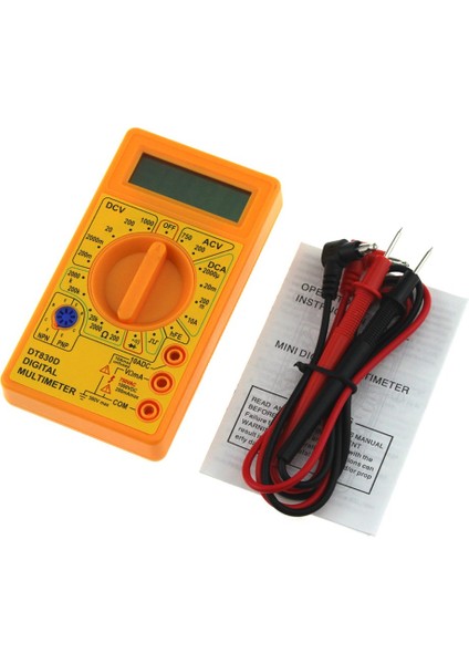 Siyah DT-830D Mini Cep Dijital Multimetre 1999 Sayım Ac / Dc Volt Ohm Diod Hfe Süreklilik Test Cihazı (Yurt Dışından)