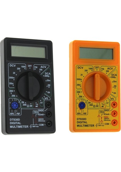 Siyah DT-830D Mini Cep Dijital Multimetre 1999 Sayım Ac / Dc Volt Ohm Diod Hfe Süreklilik Test Cihazı (Yurt Dışından)