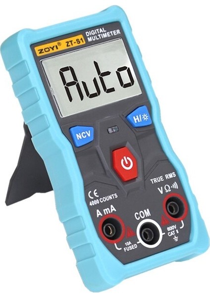 ZTS1BLACK Orijinal Üretici 4000 Sayar True-Rms Düğmesi Otomatik Dijital Multimetre Ac Dc (Yurt Dışından)