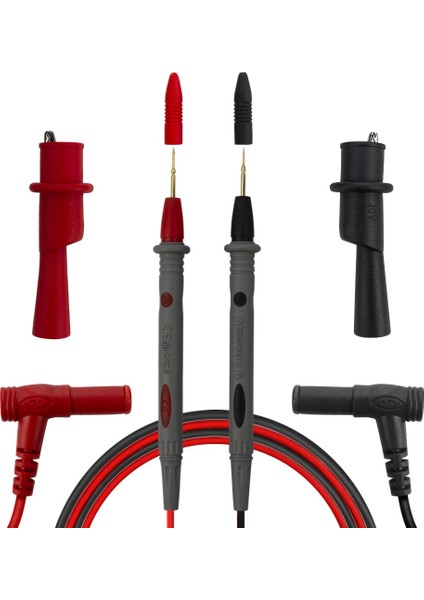 20A Parobe 20A Multimetre Probları Değiştirilebilir İğneler Testi Dijital Multimete İçin Kit Probu (Yurt Dışından)