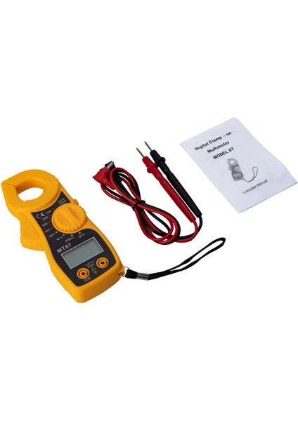 Sarı Taşınabilir MT87 Dijital Kelepçe Ampermetre Multimetre Ölçüm Ac / Dc Gerilim Test Cihazı (Yurt Dışından)