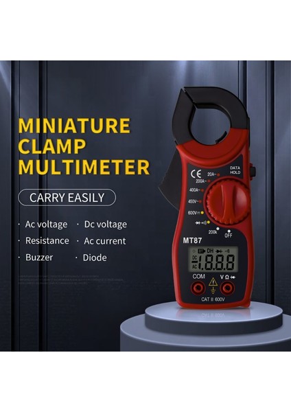 Sarı Taşınabilir MT87 Dijital Kelepçe Ampermetre Multimetre Ölçüm Ac / Dc Gerilim Test Cihazı (Yurt Dışından) modelleri