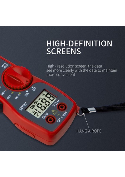 Sarı Taşınabilir MT87 Dijital Kelepçe Ampermetre Multimetre Ölçüm Ac / Dc Gerilim Test Cihazı (Yurt Dışından) indirimleri